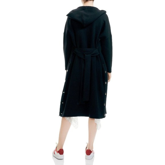 Maje Maelio Button-Embellished Hooded Coat 900$ SIZE 1 - Picture 5 of 8